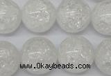 CRO497 15.5 inches 18mm round crack rock crystal beads wholesale