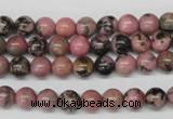 CRO51 15.5 inches 6mm round rhodonite gemstone beads wholesale