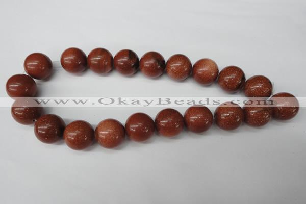 CRO543 15.5 inches 20mm round goldstone beads wholesale