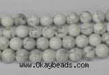 CRO55 15.5 inches 6mm round white howlite turquoise beads wholesale