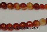 CRO700 15.5 inches 6mm – 14mm faceted round red agate beads