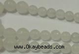 CRO712 15.5 inches 6mm – 14mm faceted round candy jade beads