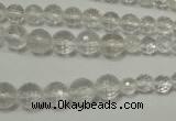 CRO741 15.5 inches 6mm – 14mm faceted round white crystal beads