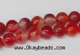 CRO80 15.5 inches 8mm round red agate gemstone beads wholesale