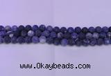 CRO800 15.5 inches 4mm round matte sodalite gemstone beads