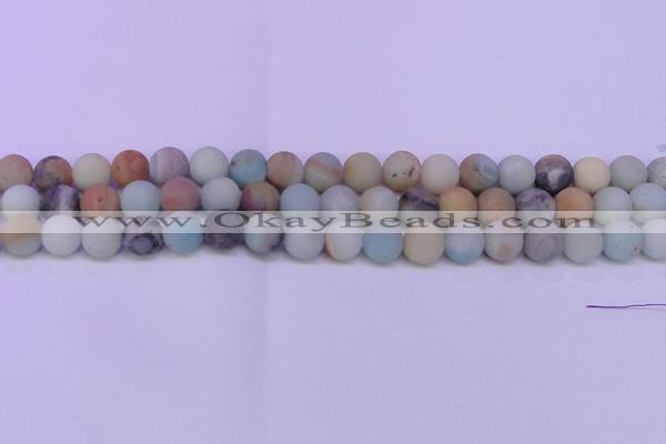 CRO814 15.5 inches 12mm round matte amazonite beads