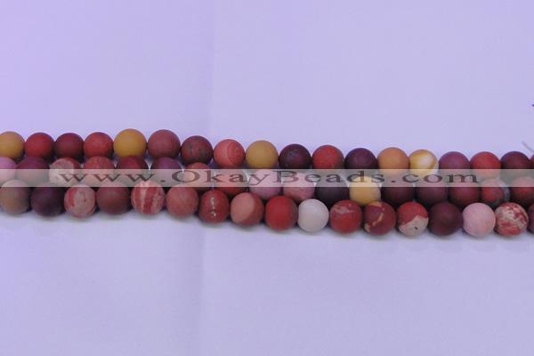 CRO823 15.5 inches 10mm round matte mookaite beads