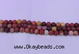 CRO824 15.5 inches 12mm round matte mookaite beads