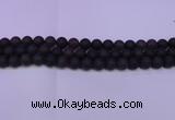 CRO840 15.5 inches 4mm round matte smoky quartz beads