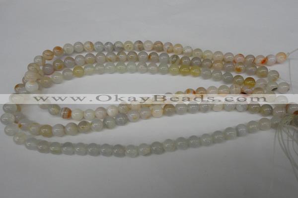 CRO88 15.5 inches 8mm round agate gemstone beads wholesale