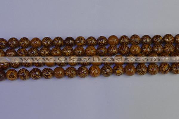 CRO883 15.5 inches 10mm round elephant blood stone beads