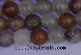 CRO892 15.5 inches 8mm round mixed lodalite quartz beads wholesale