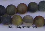 CRO913 15.5 inches 10mm round matte golden pietersite beads