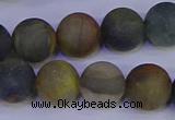 CRO914 15.5 inches 12mm round matte golden pietersite beads