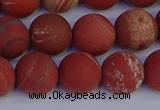 CRO934 15.5 inches 12mm round matte red jasper beads wholesale