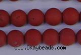 CRO943 15.5 inches 10mm round matte red jasper beads wholesale