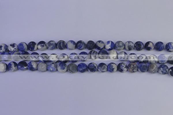 CRO952 15.5 inches 8mm round matte sodalite beads wholesale