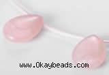 CRQ04 18*25mm flat teardrop A grade natural rose quartz beads