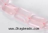 CRQ07 10*14mm rectangle A grade natural rose quartz beads