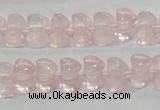 CRQ105 15.5 inches 7*11mm double heart natural rose quartz beads