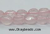 CRQ106 15.5 inches 9*12mm nugget natural rose quartz beads wholesale