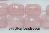 CRQ109 15.5 inches 20*20mm faceted square natural rose quartz beads