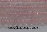 CRQ115 15.5 inches 4*6mm faceted rondelle rose quartz beads