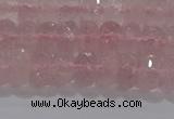 CRQ116 15.5 inches 5*8mm faceted rondelle rose quartz beads