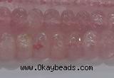 CRQ117 15.5 inches 6*10mm faceted rondelle rose quartz beads