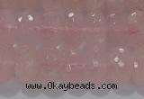 CRQ118 15.5 inches 7*12mm faceted rondelle rose quartz beads