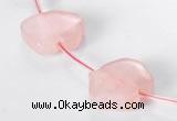 CRQ12 18*19mm pig-shaped A grade natural rose quartz beads