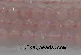 CRQ129 15.5 inches 6mm faceted round natural rose quartz beads