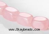 CRQ13 10*14mm cuboid A grade natural rose quartz beads Wholesale