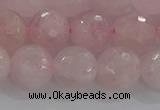 CRQ131 15.5 inches 10mm faceted round natural rose quartz beads