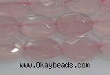 CRQ145 15.5 inches 8*10mm faceted oval natural rose quartz beads