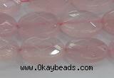 CRQ146 15.5 inches 10*14mm faceted oval natural rose quartz beads