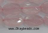 CRQ147 15.5 inches 12*16mm faceted oval natural rose quartz beads