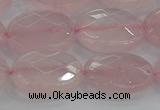 CRQ148 15.5 inches 13*18mm faceted oval natural rose quartz beads