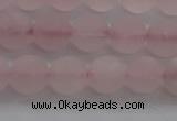 CRQ182 15.5 inches 8mm round matte rose quartz beads wholesale