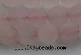 CRQ183 15.5 inches 10mm round matte rose quartz beads wholesale