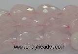 CRQ196 15.5 inches 10*14mm faceted teardrop natural rose quartz beads