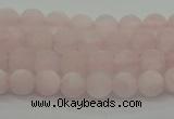 CRQ220 15.5 inches 4mm round matte rose quartz gemstone beads