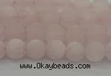 CRQ221 15.5 inches 6mm round matte rose quartz gemstone beads