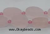 CRQ233 15.5 inches 11*18mm oval rose quartz beads wholesale