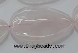 CRQ243 15.5 inches 30*40mm flat teardrop rose quartz beads