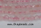 CRQ280 15.5 inches 4mm faceted round rose quartz beads wholesale