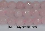 CRQ281 15.5 inches 6mm faceted round rose quartz beads wholesale