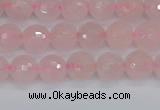 CRQ289 15.5 inches 6mm faceted round rose quartz gemstone beads