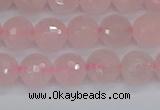 CRQ290 15.5 inches 8mm faceted round rose quartz gemstone beads