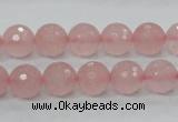 CRQ30 15.5 inches 10mm faceted round natural rose quartz beads